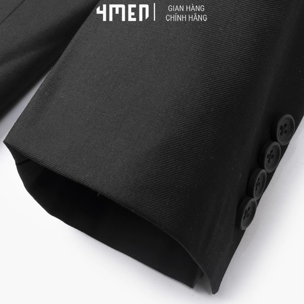 Áo Vest Nam Form Slimfit trơn 2 nút 4MEN AV036 tôn dáng, phong cách trẻ trung, thanh lịch, vải sợi tổng hợp bền đẹp