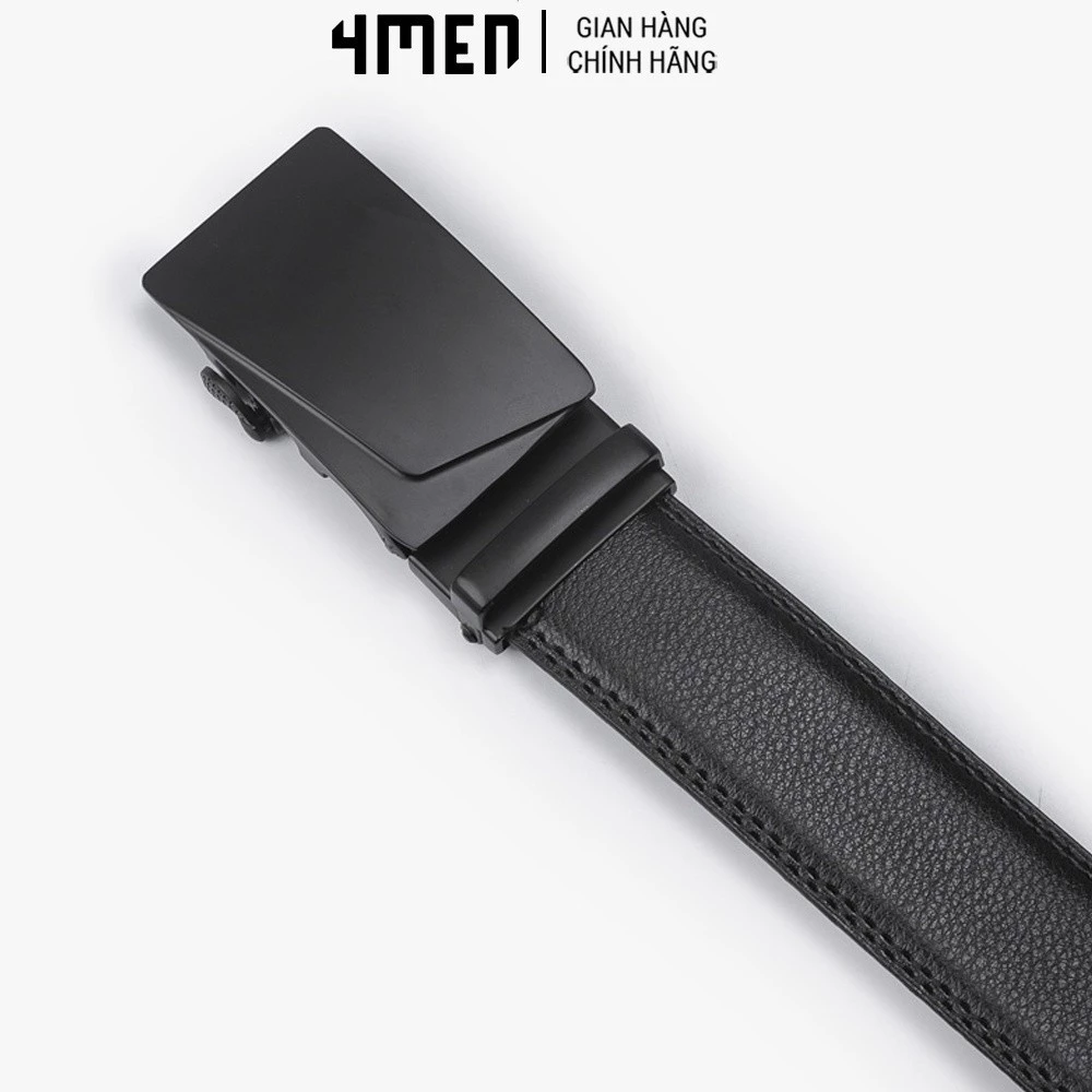 Thắt Lưng Khóa Tự Động TL098 dây lưng trơn đen basic, chất liệu da bền chắc, dễ phối đồ