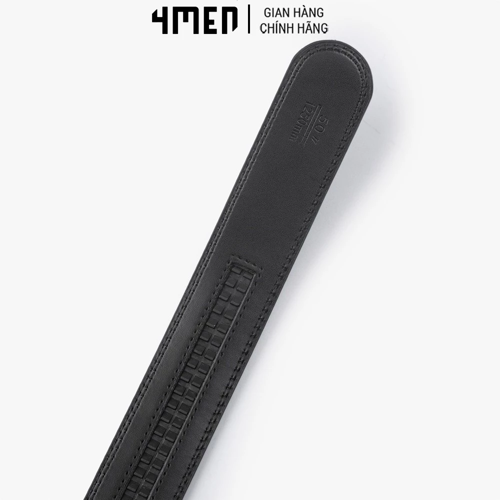 Thắt Lưng Nam Khóa Tự Động 4MEN TL107 dây lưng trơn màu đen thanh lịch, hiện đại, chất liệu da bền chắc, dễ phối đồ