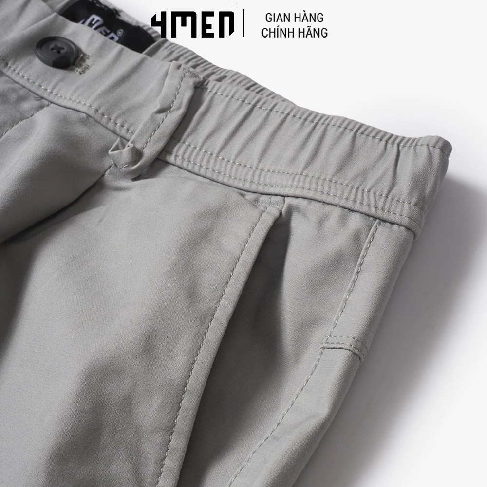 Quần Kaki Nam Cao Cấp 4MEN QK010 lưng thun co giãn, nhiều màu sắc dễ phối đồ, co giãn thoải mái