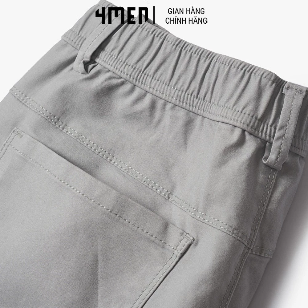 Quần Kaki Nam Cao Cấp 4MEN QK010 lưng thun co giãn, nhiều màu sắc dễ phối đồ, co giãn thoải mái