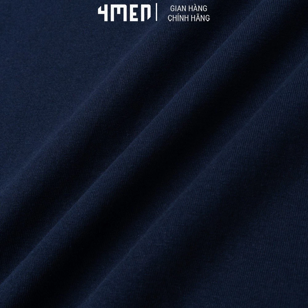 Áo Thun Nam Slimfit Fox 4MEN AT115, thêu họa tiết, cotton thoáng mát, mềm mại, co giãn 4 chiều
