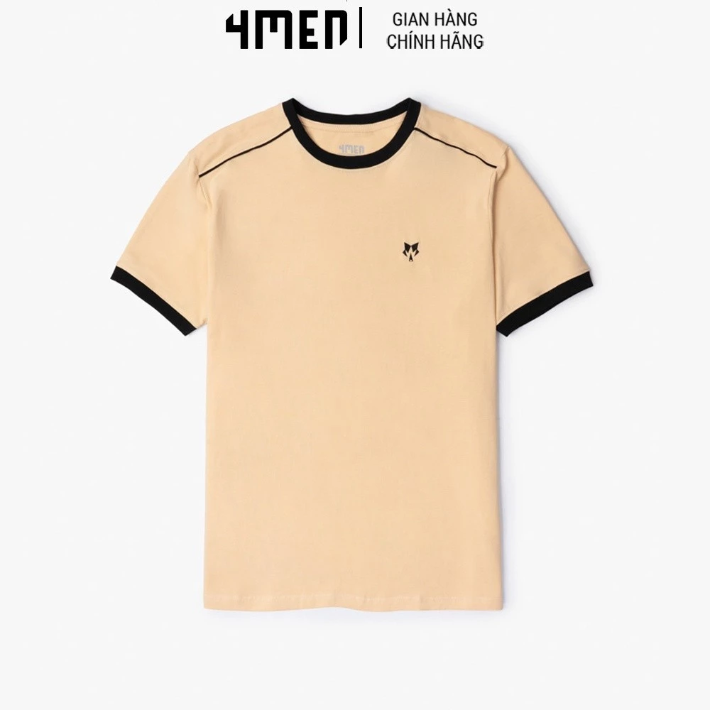 Áo Thun Nam Slimfit Fox 4MEN AT115, thêu họa tiết, cotton thoáng mát, mềm mại, co giãn 4 chiều