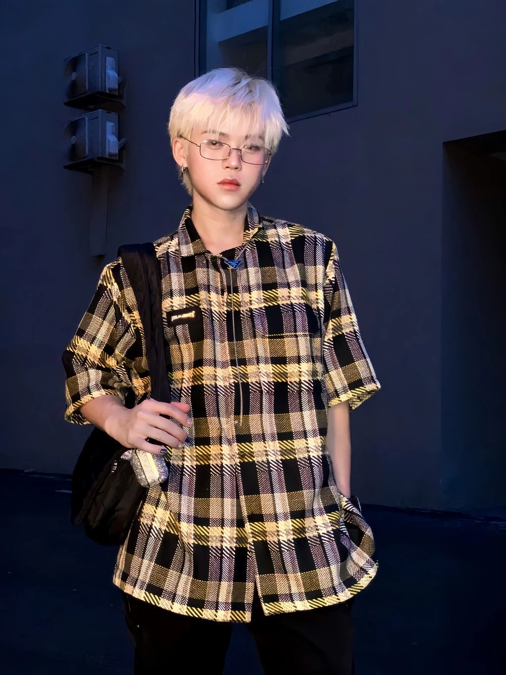 Áo Sơ Mi URBAN MONKEY Medellin Shirt Vải Tweed màu vàng đen Form Oversize Nam Nữ Local Brand