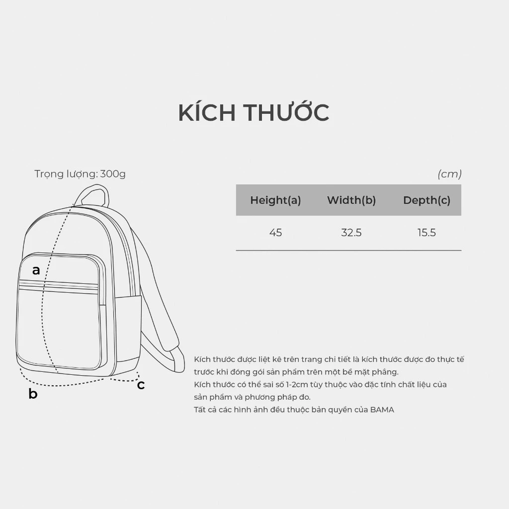 Balo du lịch BAMA Essential Backpack chống nước nhiều ngăn laptop 13 14 15 6 inch