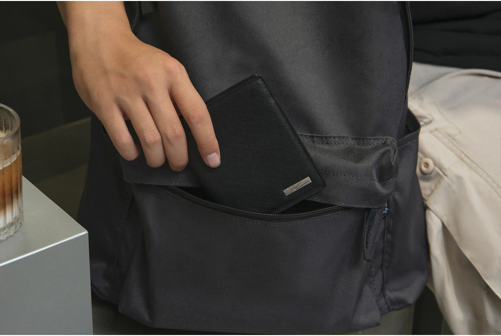 Ví nam nữ da bò BAMA Wallet W607 nhiều ngăn dáng ngang siêu mỏng gọn nhẹ chất liệu da saffiano chống xước