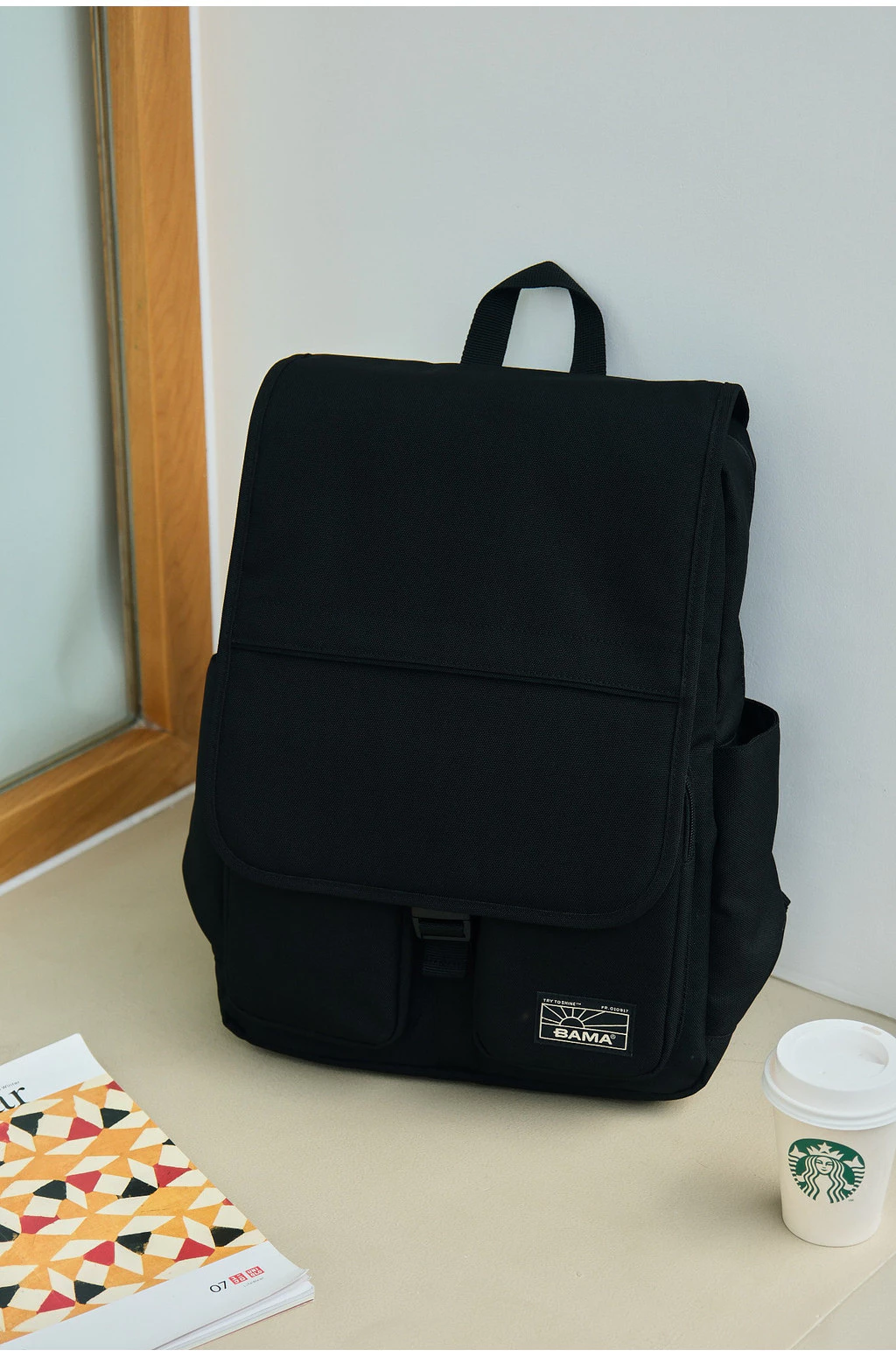 Balo nam nữ đi học đi làm BAMA New Basic Backpack NB107 chống nước nhiều ngăn laptop 13 14 15 6 inch
