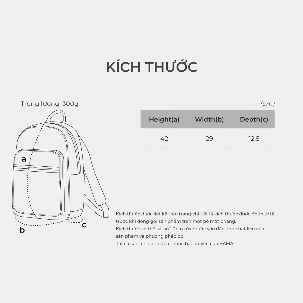 Balo nam nữ đi học đi làm BAMA Seoul Backpack chống nước nhiều ngăn đựng laptop 13 14 15.6 inch