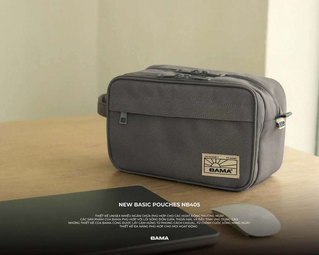 Túi đa năng BAMA New Basic Pouches NB405 đựng đồ đa năng đựng mỹ phẩm đồ dùng cá nhân kháng nước thời trang
