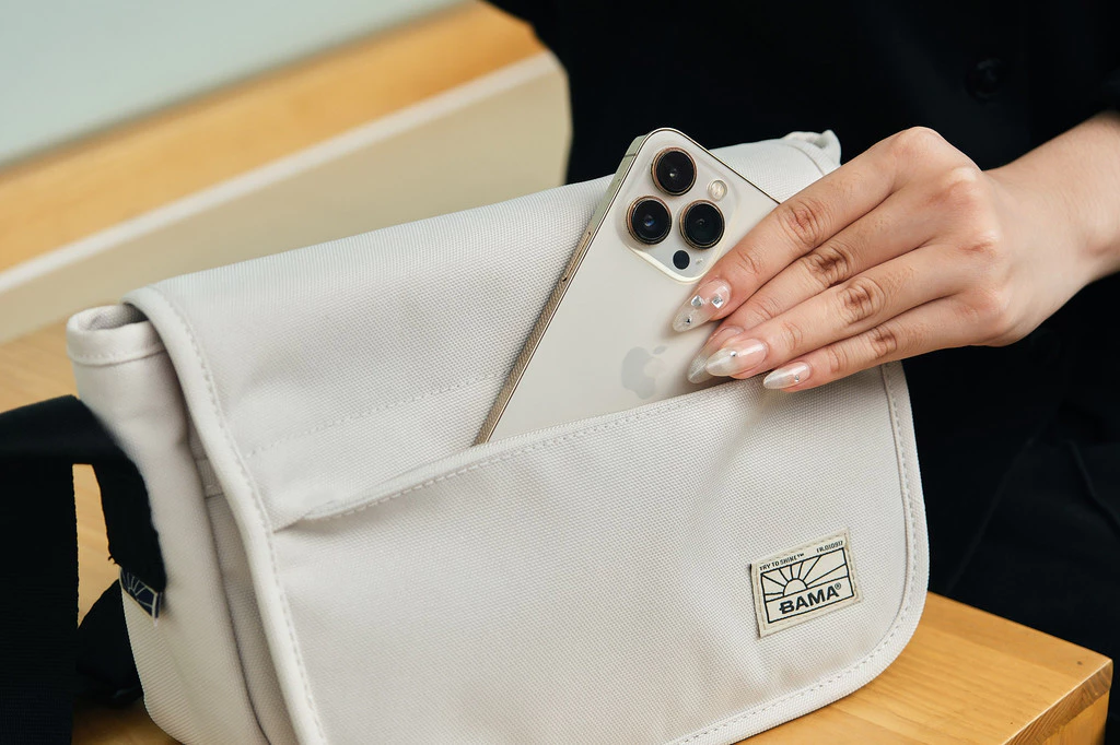 Túi tote đeo chéo nam nữ BAMA New Basic Shoulder Bag NB208 chống nước, nhiều ngăn vải canvas đi làm đi chơi
