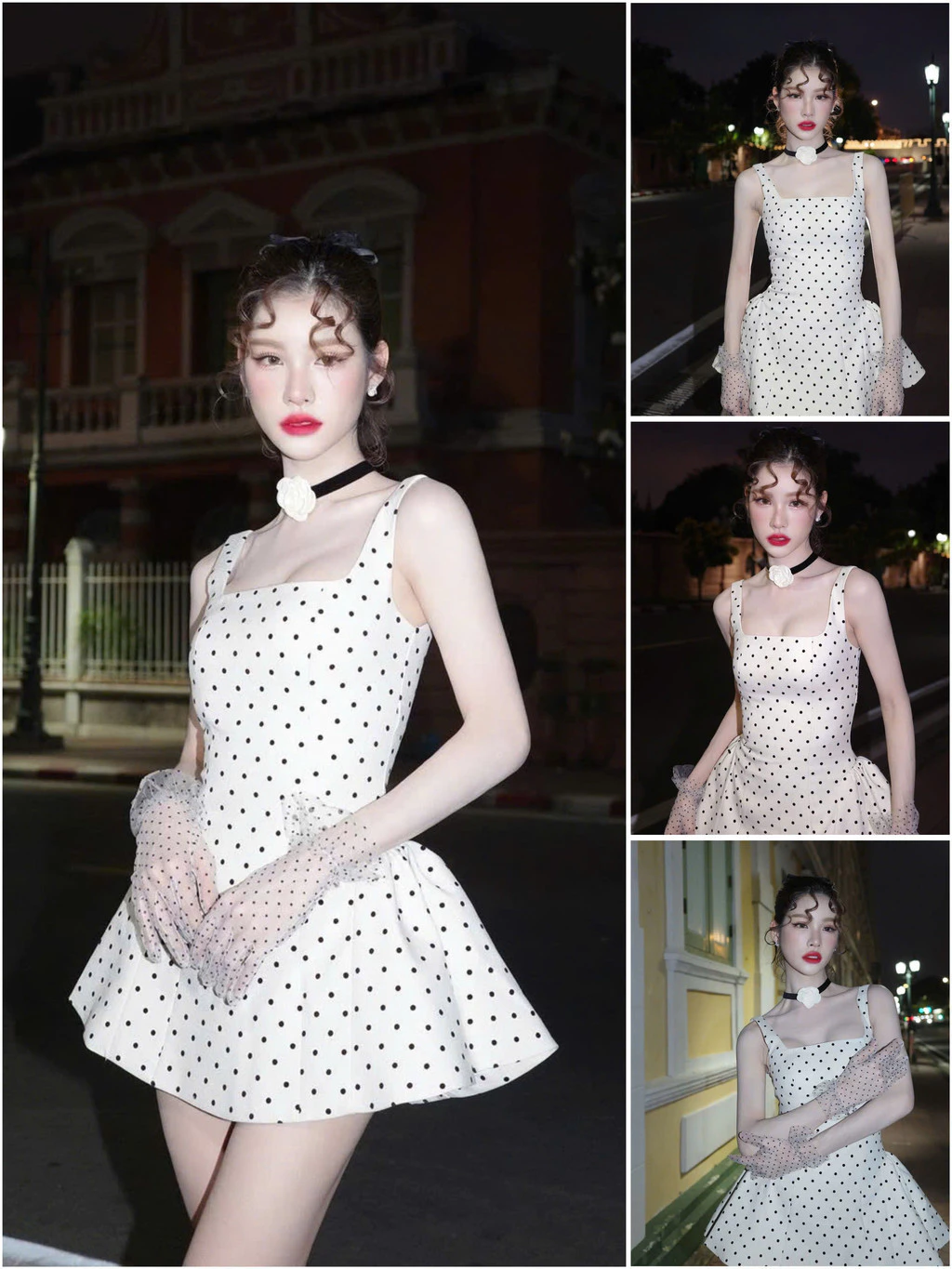 LSOUL Đầm 2 Dây Xòe Chấm Bi Sang Trọng Đi Tiệc Zoey Dress V2409162