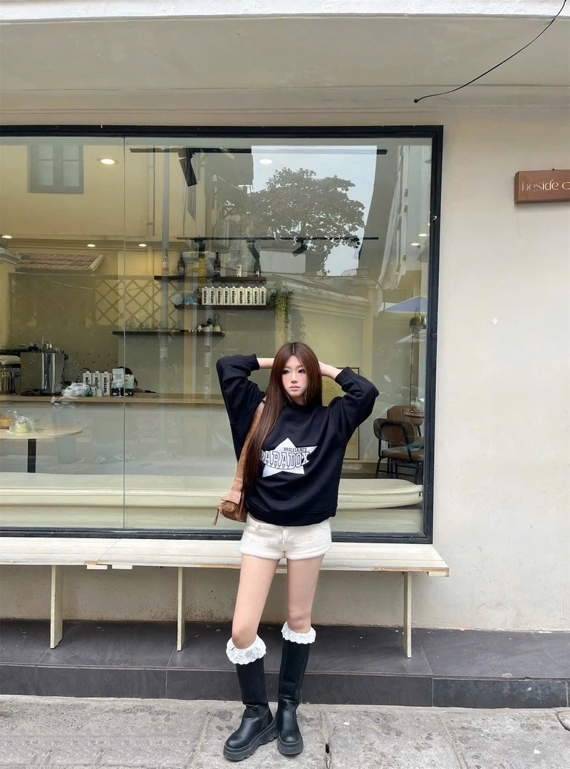Áo sweater BRILLIANCE SWEATER Boxy Chất nỉ bông PARADOX ST4P1006