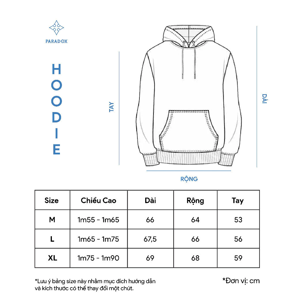 Áo hoodie IMPRESSION HOODIE Chất nỉ bông PARADOX HD4P1048