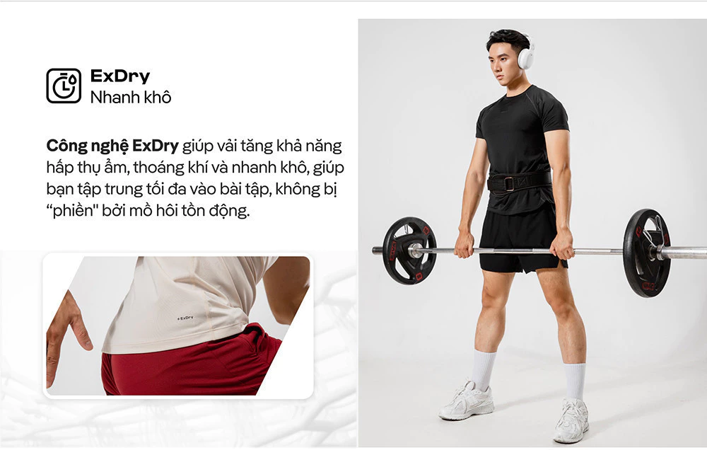Áo Thun Gym Powerfit thể thao Slim fit 1952 dáng ôm, co giãn 4 chiều, thấm hút tốt Coolmate