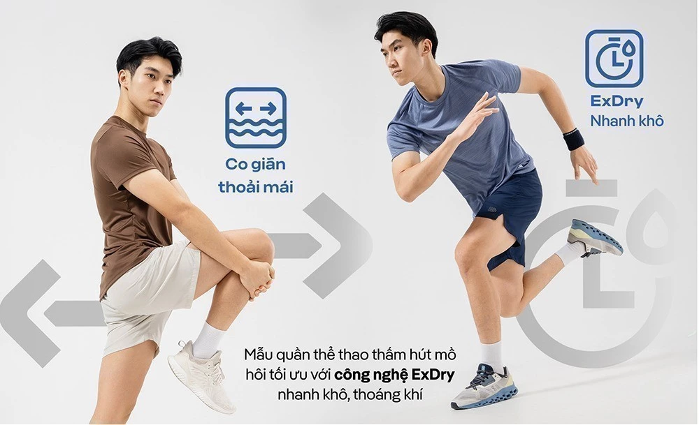 Quần Shorts Thể Thao 5" Moving nhanh khô, thoáng mát Coolmate