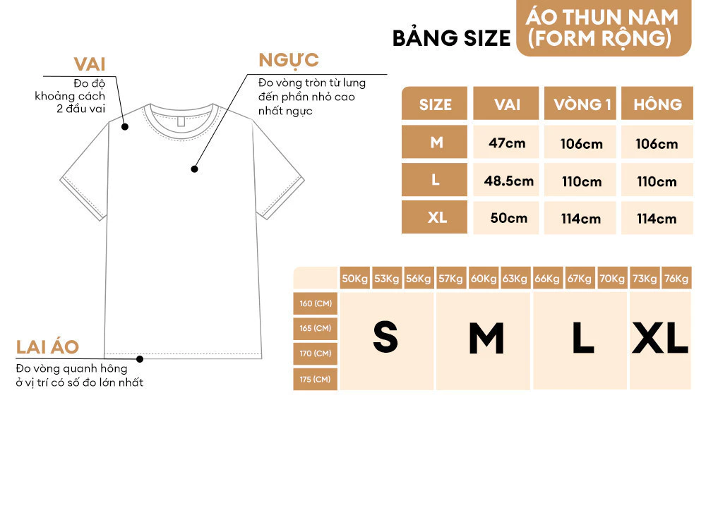 Áo thun nam GUMAC cổ tròn sọc kiểu form suông màu be - xanh đen - xanh dương  ATNF03024