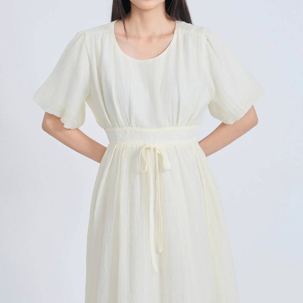 Đầm nữ Gmorning - GUMAC midi tay bí  YDE04001
