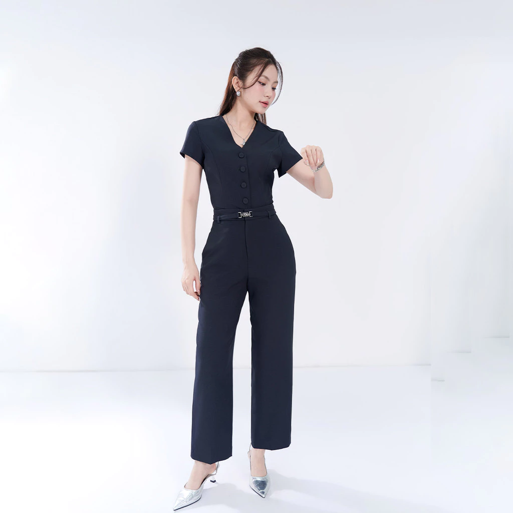Quần Tây Nữ GUMAC Ống Đứng Phối Dây Thắt Lưng Vải Xược Ý Mềm Nhẹ Thoáng Mát QG07092
