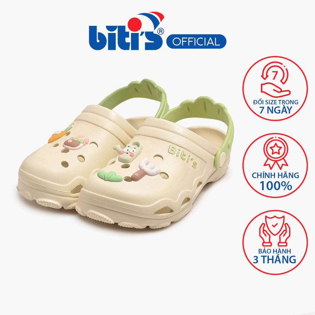 Dép Eva Phun Trẻ Em Biti's BST Vườn Rau Của Mẹ BEG002300KEM (Kem)