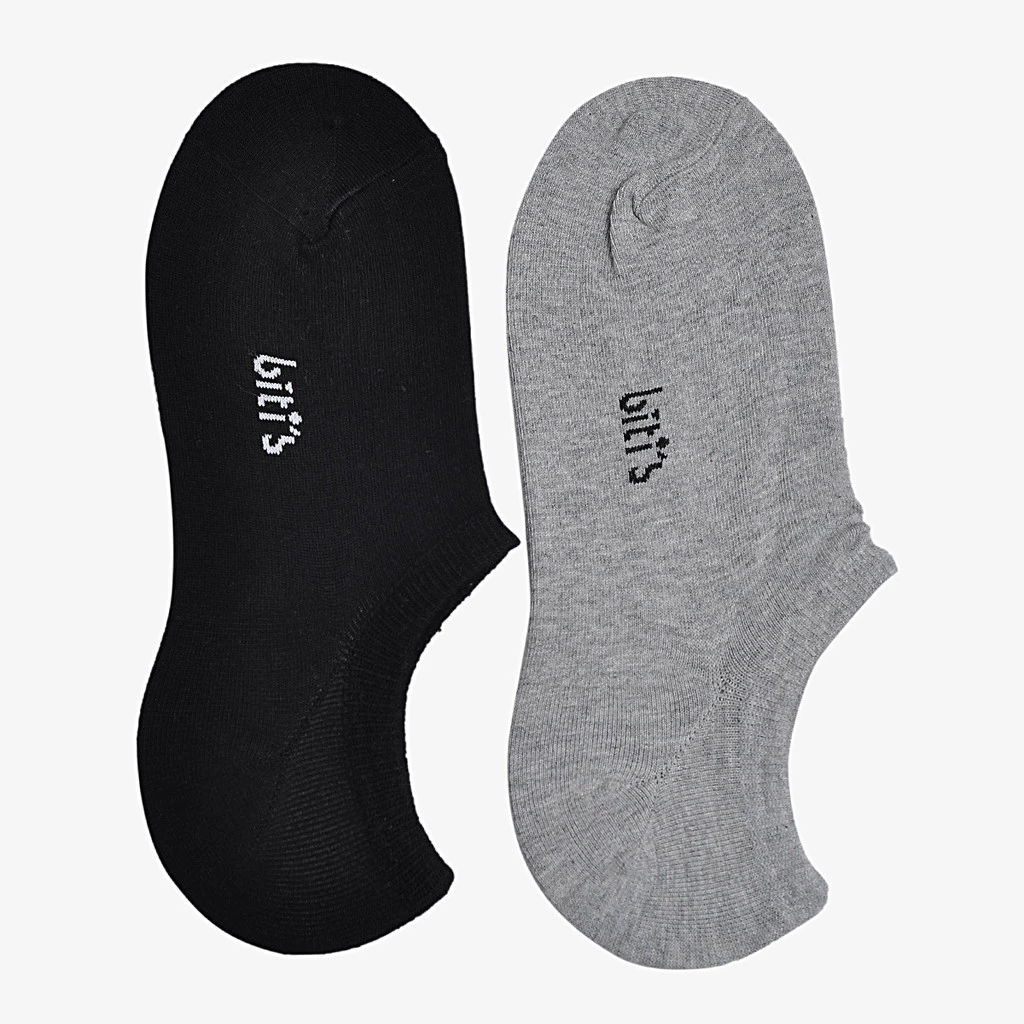 Combo 2 Vớ Lười Nam Biti's ASMG00100XAM ( Xám/Đen)