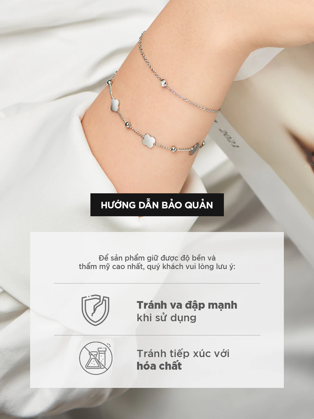 Vòng Tay Nữ Curnon Gemlight - Trang Sức Phụ Kiện Thời Trang - Thiết Kế Basic lãng mạn - Chất Liệu Brass