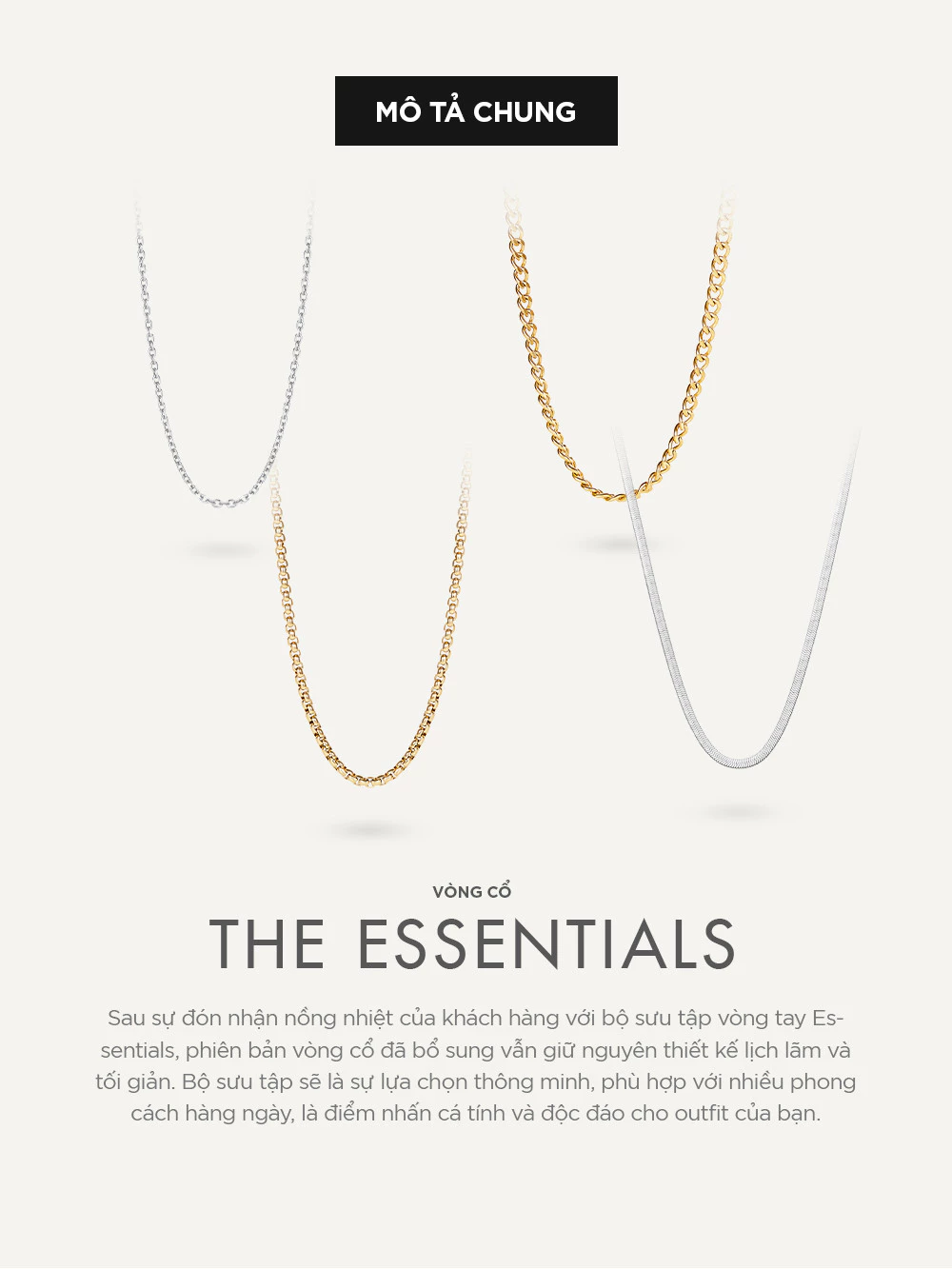 Dây Chuyền Nam Curnon Noah Bộ Sưu Tập THE ESSENTIALS - Trang Sức Vòng Xích Phong Cách Mạnh Mẽ - Chất Liệu Thép Không Gỉ