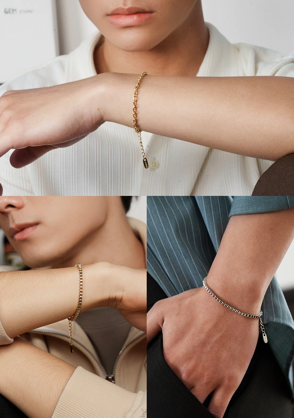 Bộ Sưu Tập Vòng Tay Xích Curnon THE ESSENTIALS - Trang Sức Vòng Xích Phong Cách, Mạnh Mẽ - Chất Liệu Thép Không Gỉ