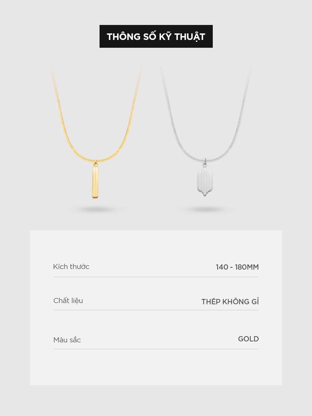Vòng cổ nam Curnon Lawson "LUCID" Collection  - Trang Sức Phong Cách, Tinh Tế - Chất Liệu Thép Không Gỉ