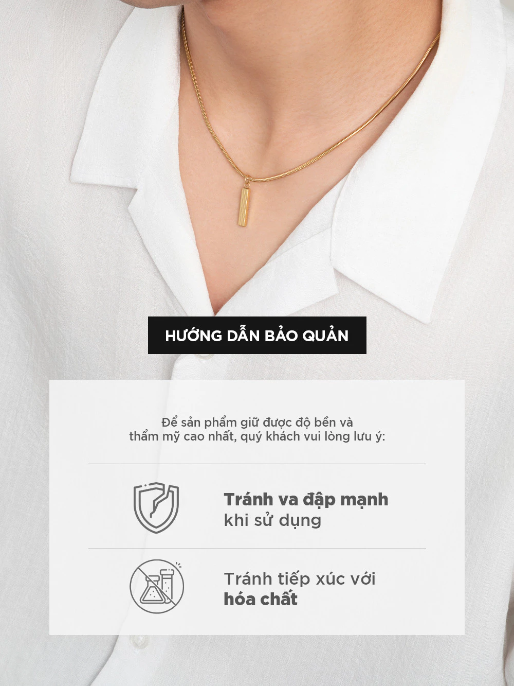 Vòng cổ nam Curnon Lawson "LUCID" Collection  - Trang Sức Phong Cách, Tinh Tế - Chất Liệu Thép Không Gỉ
