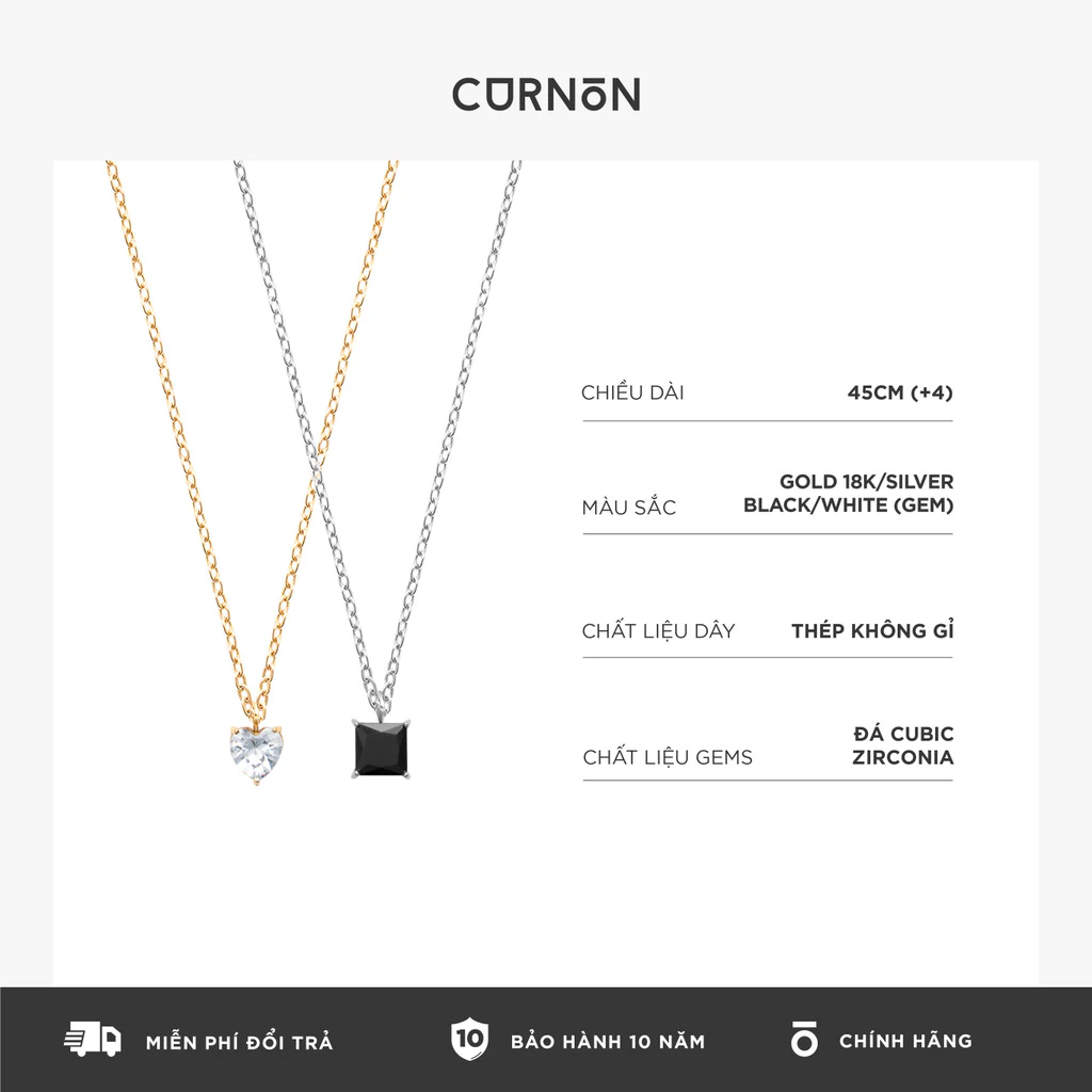 Bộ sưu tập vòng cổ nữ Curnon "Lumière" Collection - Trang Sức Phong Cách, Tinh Tế - Chất Liệu Thép Không Gỉ