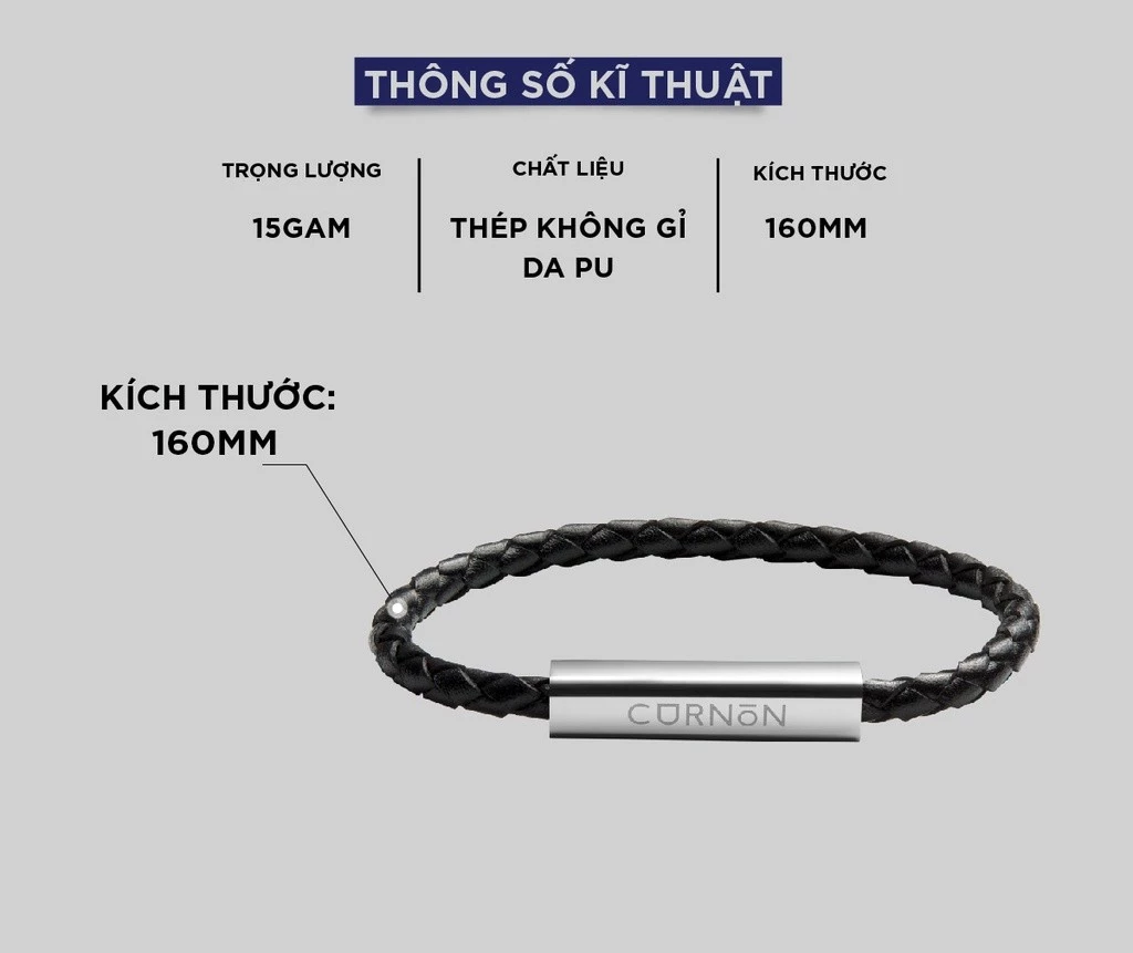 Vòng Tay Nam Curnon Clark Bracelet - Phụ Kiện Đeo Tay Thời Trang, Chất Liệu Da Cá Tính