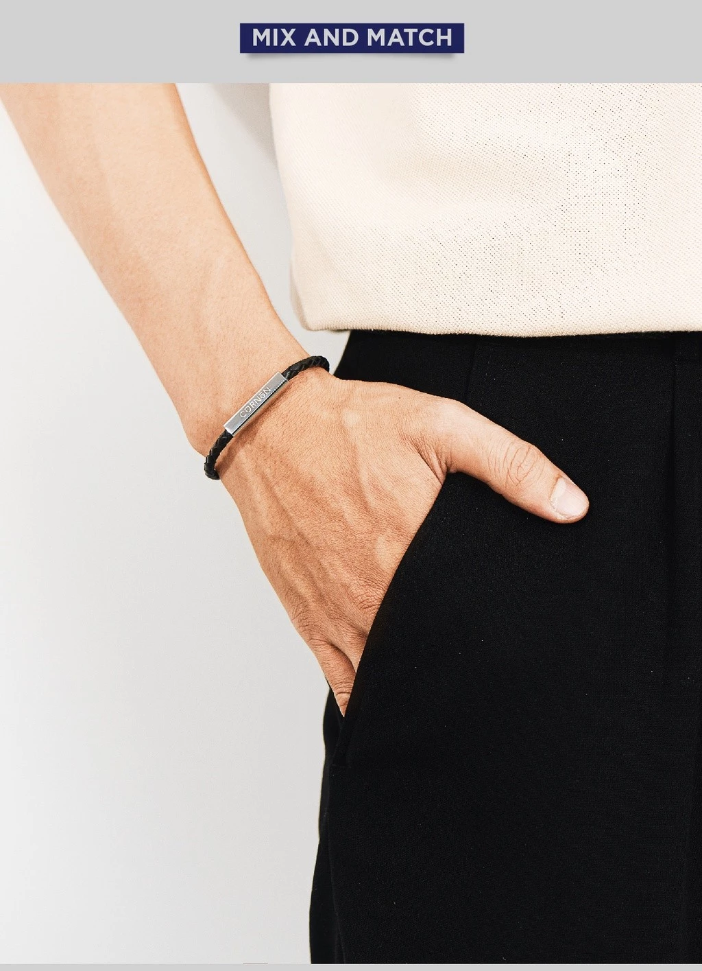 Vòng Tay Nam Curnon Clark Bracelet - Phụ Kiện Đeo Tay Thời Trang, Chất Liệu Da Cá Tính