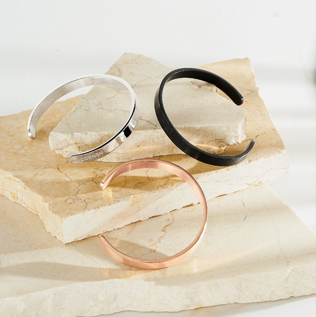 Vòng Tay Nam Curnon Jackie Cuff - Phụ Kiện Đeo Tay Thời Trang, Cá Tính - Thiết Kế Basic Bản To, Thép Không Gỉ