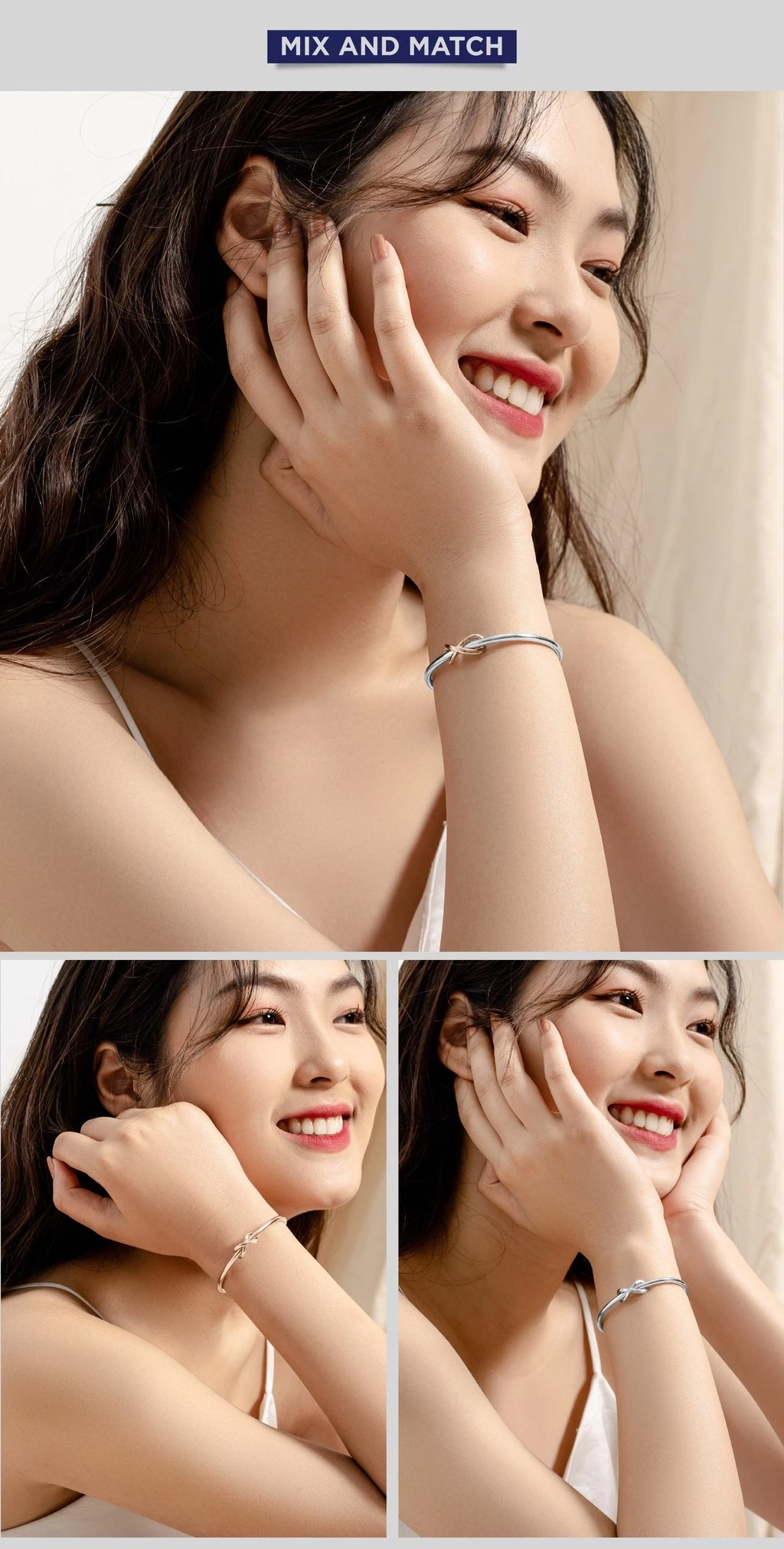 Vòng Tay Nữ Curnon Rosie Cuff - Trang Sức, Phụ Kiện Đeo Tay Thời Trang, Cá Tính Với Thiết Kế Nút Thắt Độc Lạ