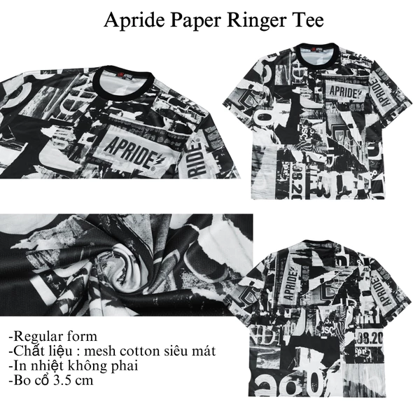 Apride paper summer mesh tee áo thun