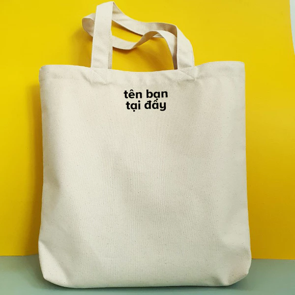 Túi vải tote bag của Chodole chất liệu túi canvas vải bố đẹp in tên theo ý muốn