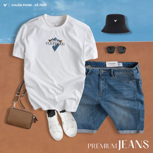 Quần short Jeans TORANO Slimco giãn tốt, không bai xù
