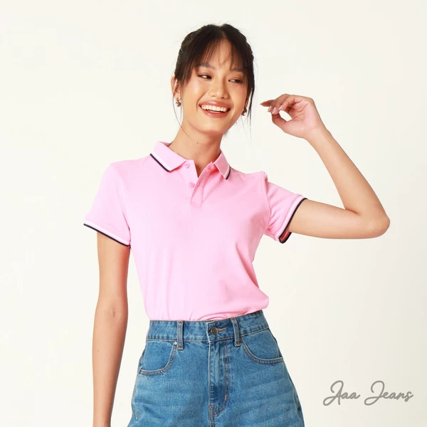 Áo Polo Nữ Dáng Slim Fit Vải Pique Cao Cấp Aaa Jeans