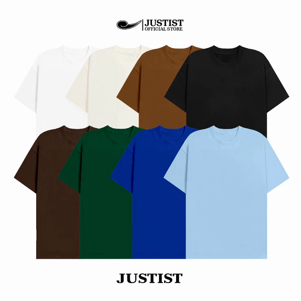 Áo thun Justist Localbrand Unisex nam nữ chất cotton Tay Ngắn JUSTIST trơn TSJT000 (2)