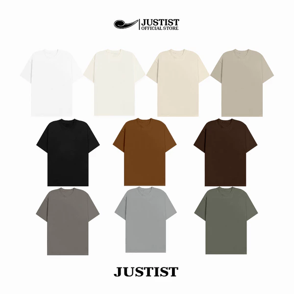 Áo thun Justist Localbrand Unisex nam nữ chất cotton Tay Ngắn JUSTIST trơn TSJT000 (4)