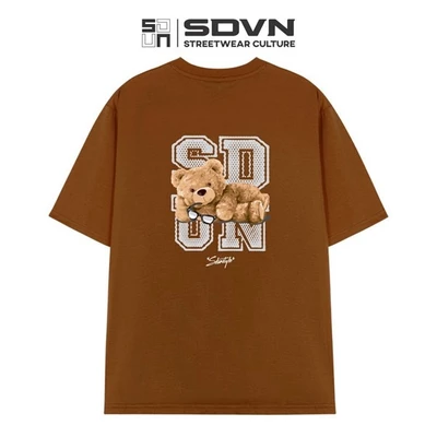 Áo Thun Unisex Nam Nữ Form rộng Local Brand SDVN BEAR LYING