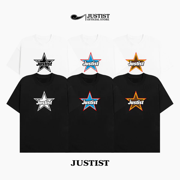 Áo Thun Nam Nữ JUSTIST STAR form unisex chất cotton TSJT037