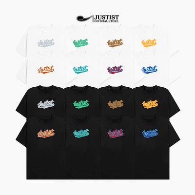 Áo thun Nam nữ unisex JUSTIST Signature hình in nhiều màu chất cotton ngắn tay TSJT064
