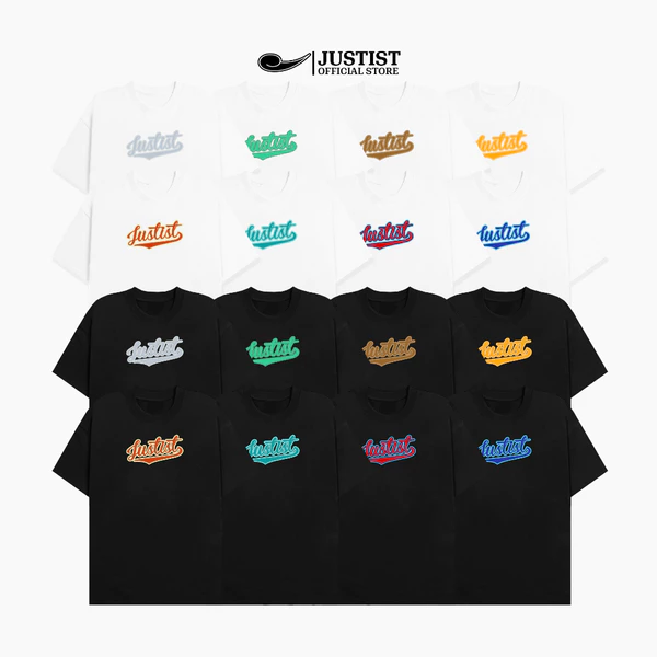 Áo thun Nam nữ unisex JUSTIST Signature hình in nhiều màu chất cotton ngắn tay TSJT064
