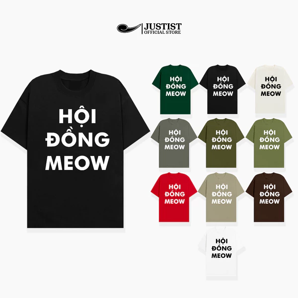 Áo thun Justist Localbrand HỘI ĐỒNG MOEW Unisex basic form unisex chất cotton TSJT117