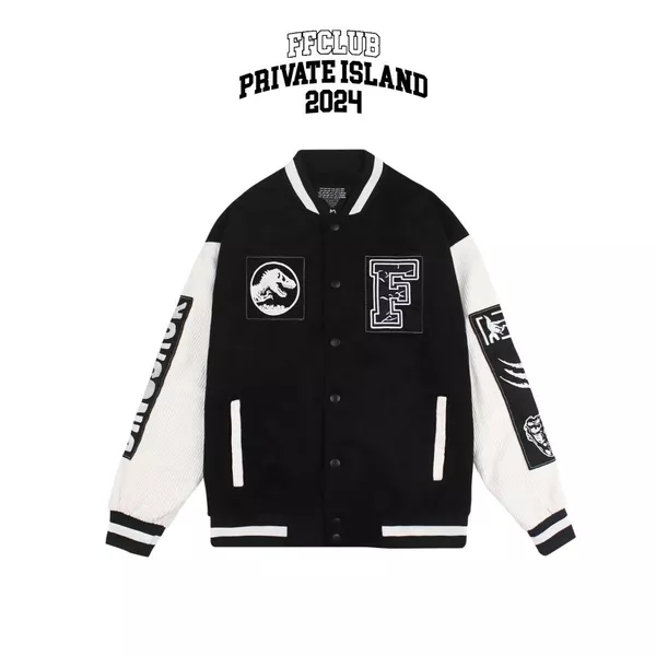 Áo Khoác FF OVERSIZE DINOSAUR VARSITY JACKET mix