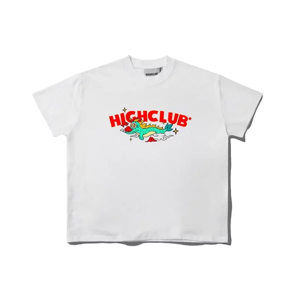 Áo thun HAPPY DRAGON tay lỡ cổ tròn HIGHCLUB unisex - ĐEN/TRẮNG/ĐỎ