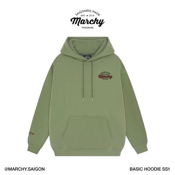 MARCHY - Basic Hoodie  SS1 - Áo khoác tròng đầu