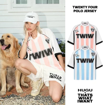 Áo thun lưới mè 4C, form boxy, form dáng thể thao và năng động HUGUxTHATSWHATIWANT - TWIW TWENTY FOUR JERSEY POLO