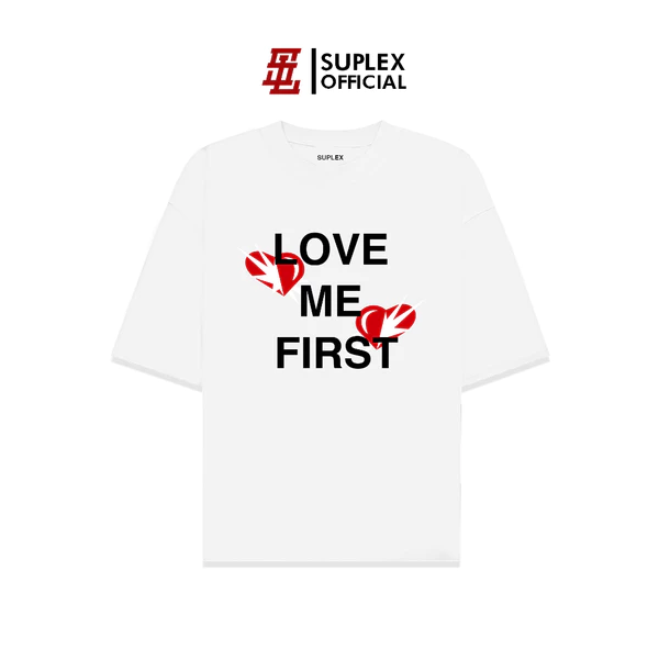 Áo thun SUPLEX Localbrand Unisex LOVE ME FIRST Tay Ngắn Chất Cotton TSSL005